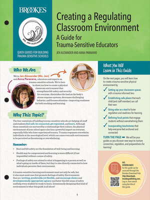 cover image of Creating a Regulating Classroom Environment